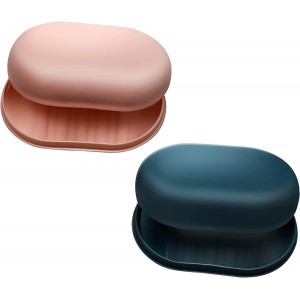 2 PCS Soap Dish,Soap Box Shower Soap Saver Travel Soap Case Portable Leakproof Soap Dish Box for Bath,Kitchen,Bathroom,Kitchen,Shower,Camping,Traveling